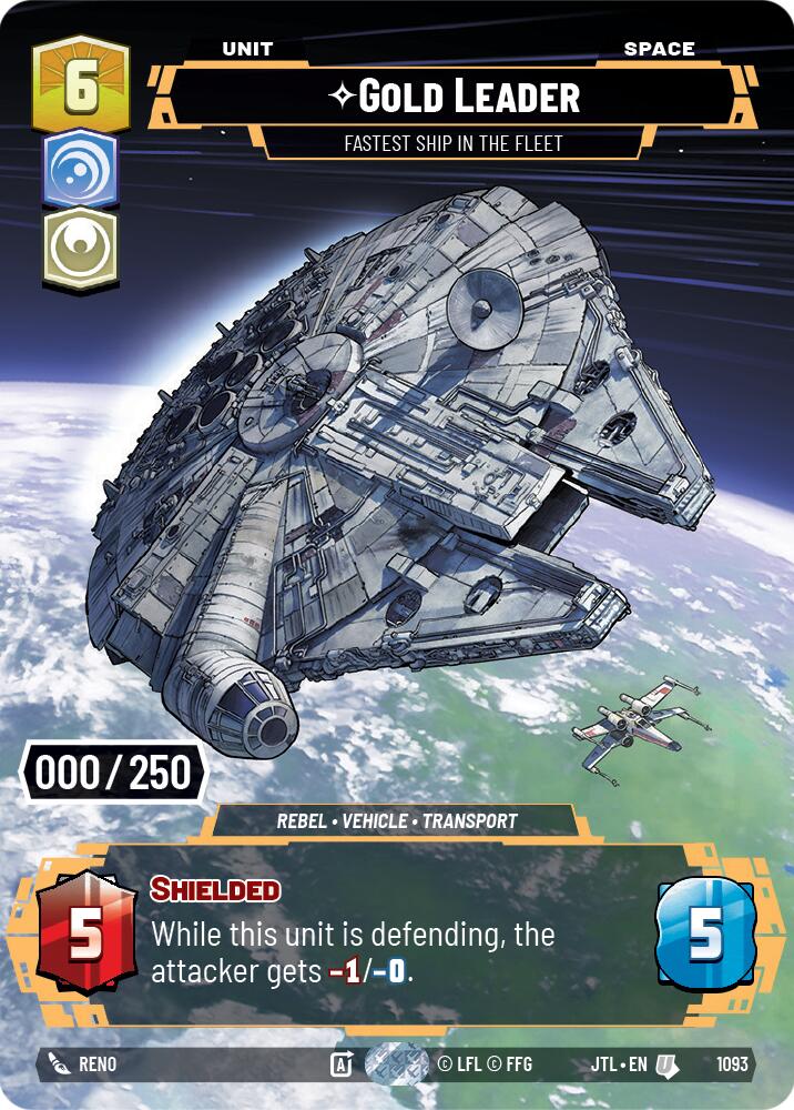 Gold Leader - Fastest Ship in the Fleet (1093) (Serialized) (1093) [Jump to Lightspeed] | Jomio and Rueliete's Cards and Comics