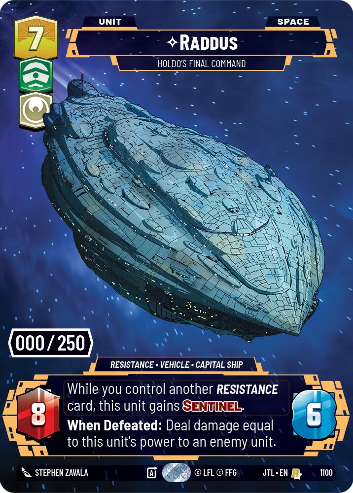 Raddus - Holdo's Final Command (1100) (Serialized) (1100) [Jump to Lightspeed] | Jomio and Rueliete's Cards and Comics