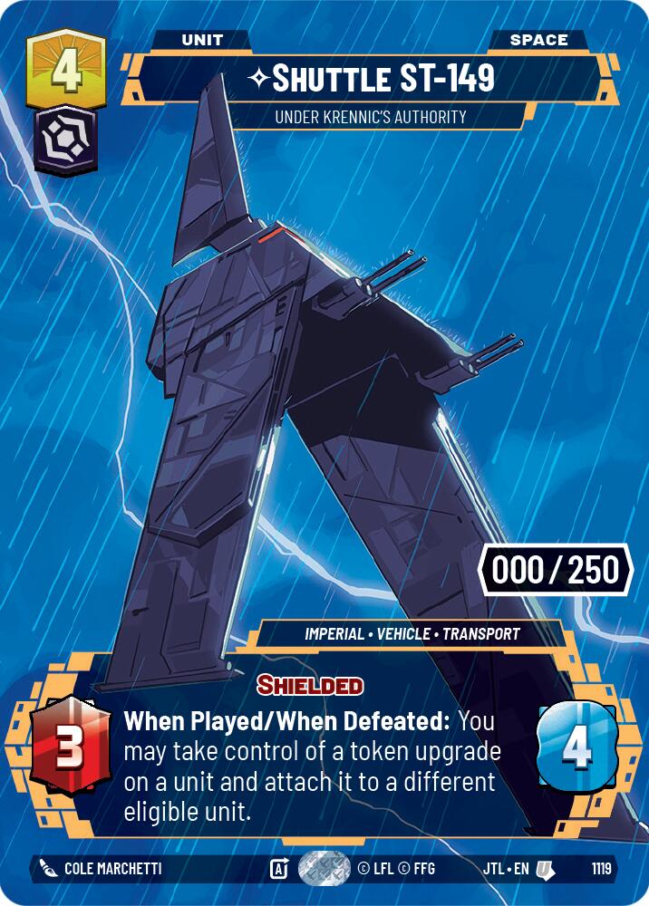 Shuttle ST-149 - Under Krennic's Authority (1119) (Serialized) (1119) [Jump to Lightspeed] | Jomio and Rueliete's Cards and Comics