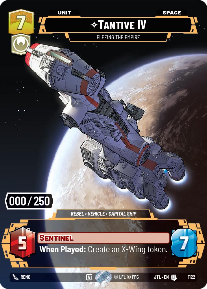 Tantive IV - Fleeing the Empire (1122) (Serialized) (1122) [Jump to Lightspeed] | Jomio and Rueliete's Cards and Comics