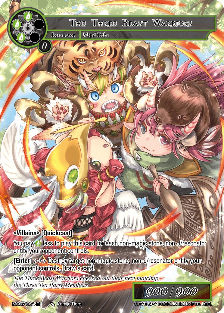 The Three Beast Warriors (MC07-004 R) [Memoria Collection 07] | Jomio and Rueliete's Cards and Comics