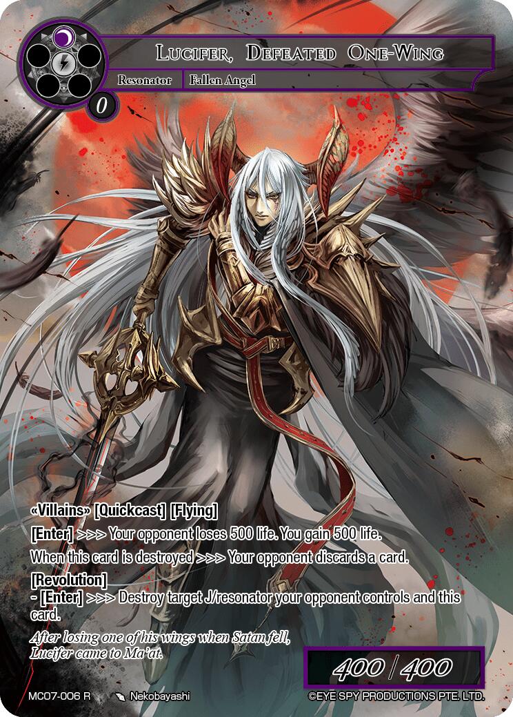 Lucifer, Defeated One-Wing (MC07-006 R) [Memoria Collection 07] | Jomio and Rueliete's Cards and Comics