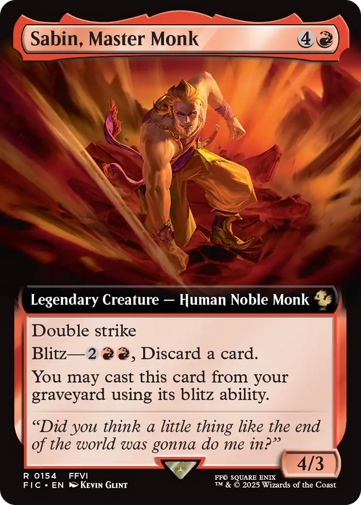 Sabin, Master Monk (Extended Art) [FINAL FANTASY Commander] | Jomio and Rueliete's Cards and Comics