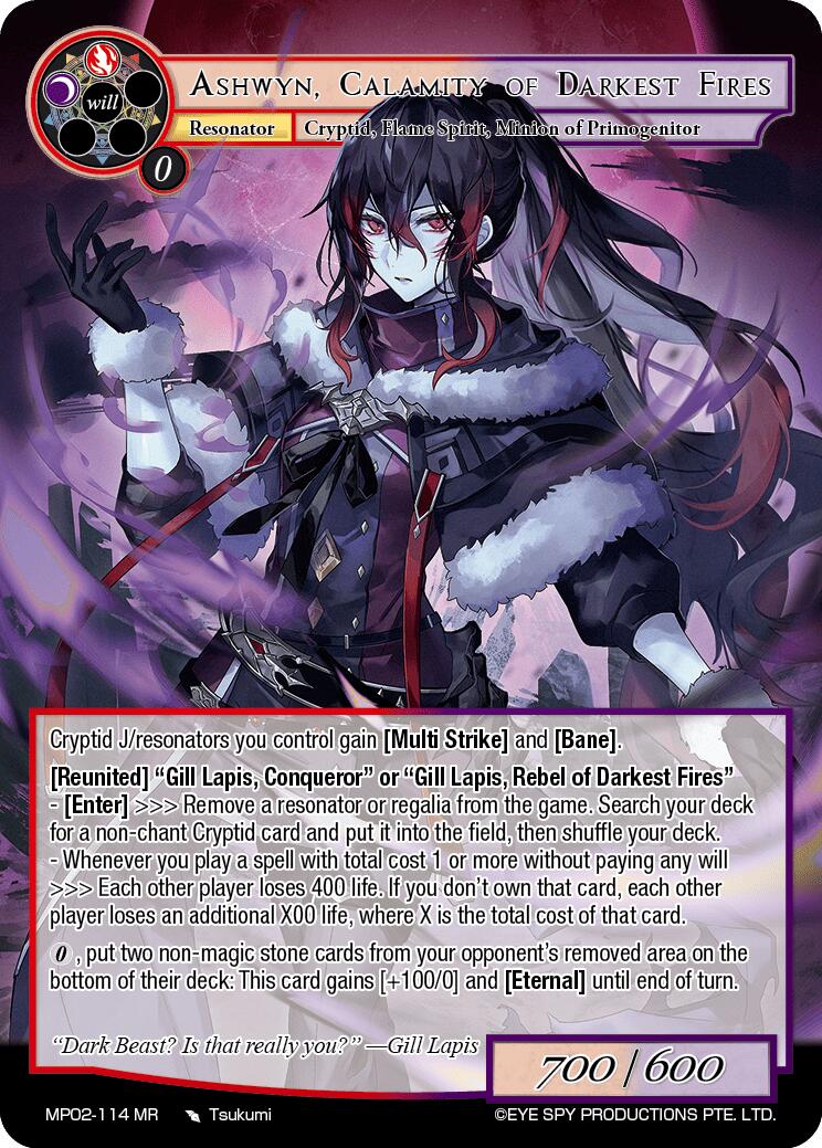 Ashwyn, Calamity of Darkest Fires (MP02-114 MR) [Masterpiece Collection 02 "Fates Reunited!"] | Jomio and Rueliete's Cards and Comics