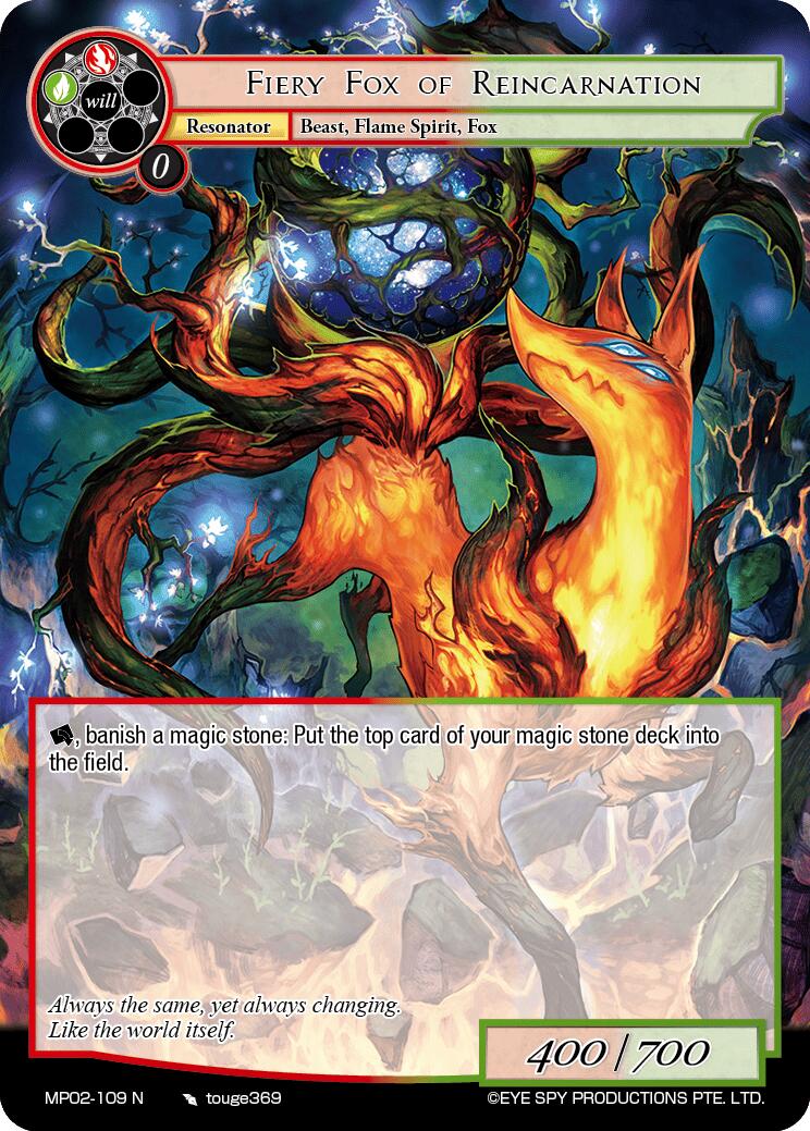 Fiery Fox of Reincarnation (MP02-109 N) [Masterpiece Collection 02 "Fates Reunited!"] | Jomio and Rueliete's Cards and Comics