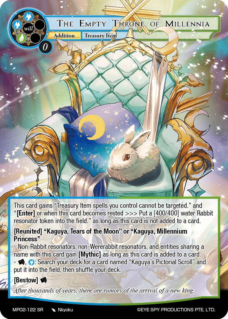 The Empty Throne of Millennia (MP02-122 SR) [Masterpiece Collection 02 "Fates Reunited!"] | Jomio and Rueliete's Cards and Comics