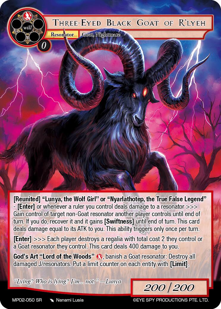 Three-Eyed Black Goat of R'lyeh (MP02-050 SR) [Masterpiece Collection 02 "Fates Reunited!"] | Jomio and Rueliete's Cards and Comics