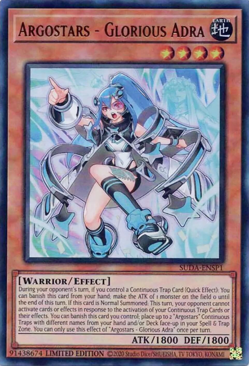 Argostars - Glorious Adra [SUDA-ENSP1] Ultra Rare | Jomio and Rueliete's Cards and Comics