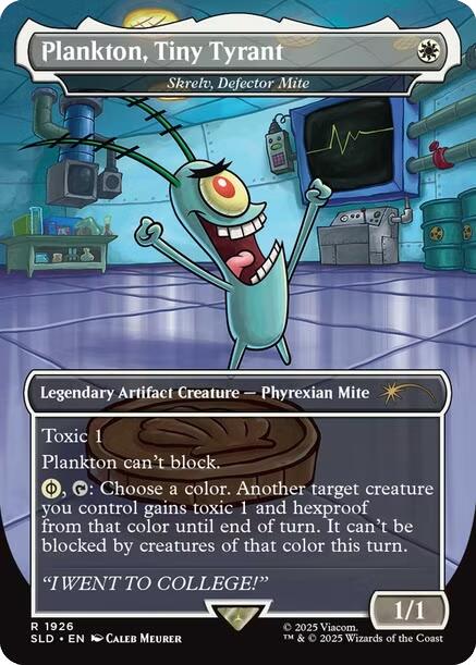 Plankton, Tiny Tyrant - Skrelv, Defector Mite [Secret Lair Drop Series] | Jomio and Rueliete's Cards and Comics