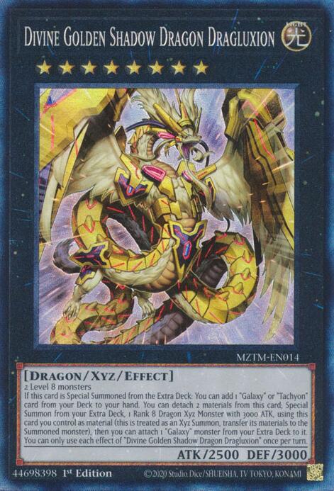 Divine Golden Shadow Dragon Dragluxion (Collector's Rare) [MZTM-EN014] Collector's Rare | Jomio and Rueliete's Cards and Comics