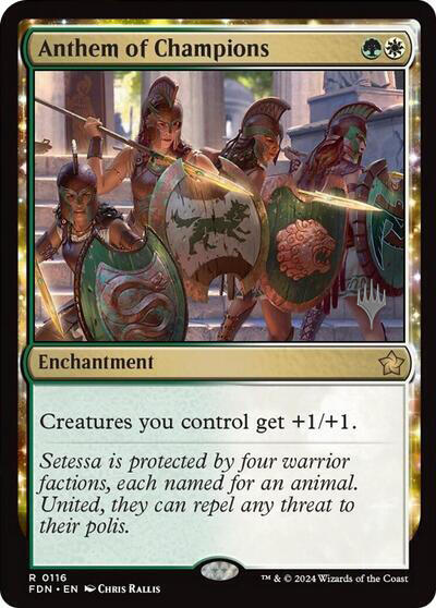 Anthem of Champions (Promo Pack) [Foundations Promos] | Jomio and Rueliete's Cards and Comics