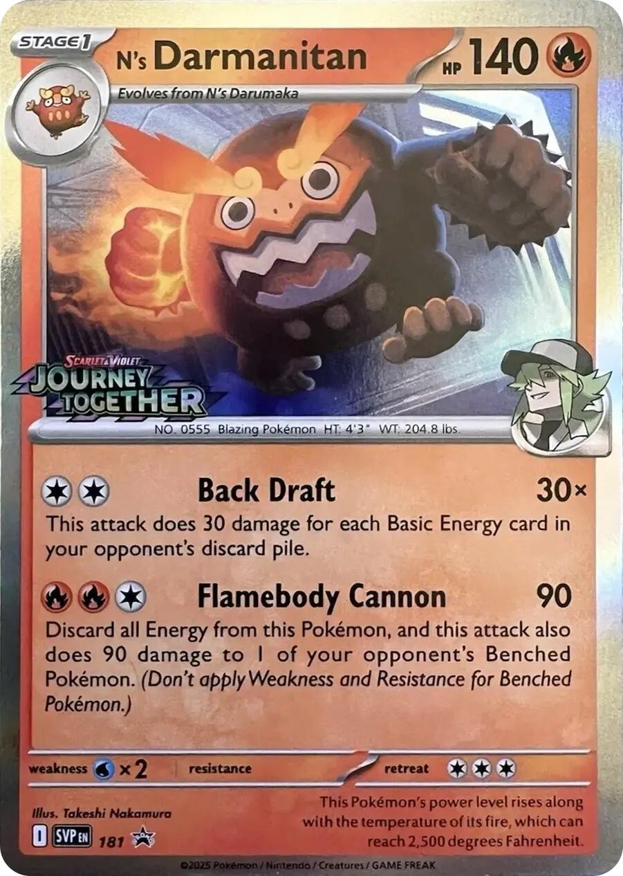 N's Darmanitan (181) [Scarlet & Violet: Black Star Promos] | Jomio and Rueliete's Cards and Comics