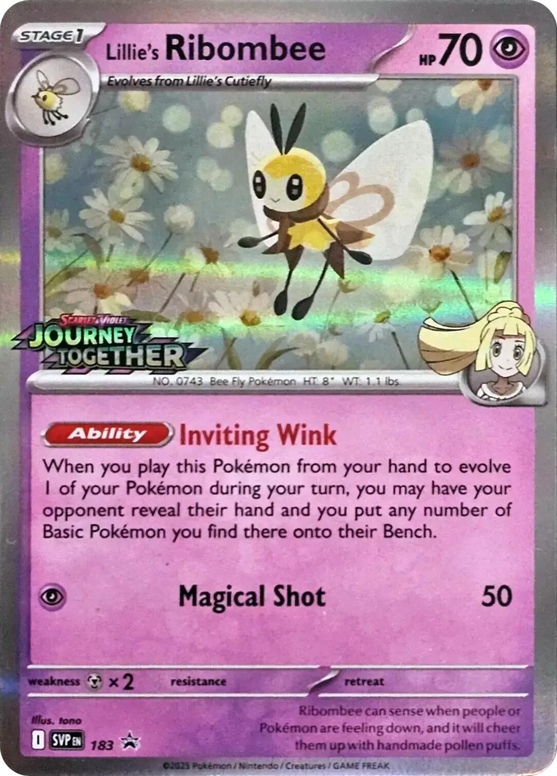 Lillie's Ribombee (183) [Scarlet & Violet: Black Star Promos] | Jomio and Rueliete's Cards and Comics