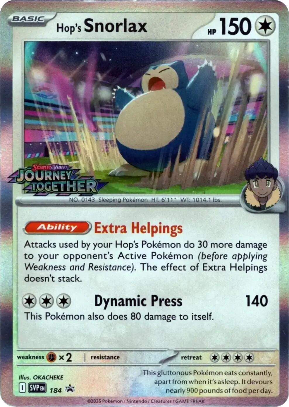 Hop's Snorlax (184) [Scarlet & Violet: Black Star Promos] | Jomio and Rueliete's Cards and Comics