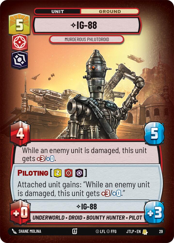 IG-88 - Murderous Phlutdroid (Foil) (29) [Jump to Lightspeed: Weekly Play] | Jomio and Rueliete's Cards and Comics