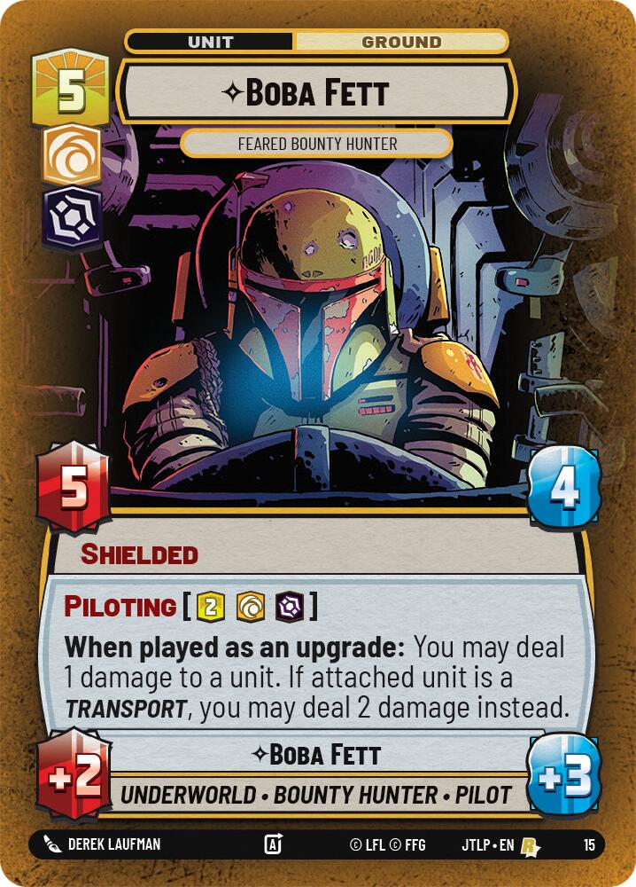 Boba Fett - Feared Bounty Hunter (15) [Jump to Lightspeed: Weekly Play] | Jomio and Rueliete's Cards and Comics