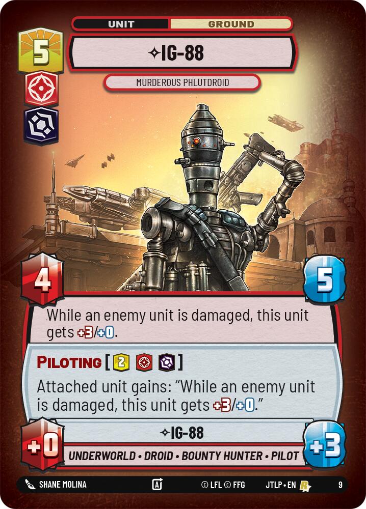 IG-88 - Murderous Phlutdroid (9) [Jump to Lightspeed: Weekly Play] | Jomio and Rueliete's Cards and Comics