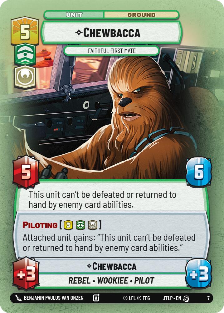 Chewbacca - Faithful First Mate (7) [Jump to Lightspeed: Weekly Play] | Jomio and Rueliete's Cards and Comics