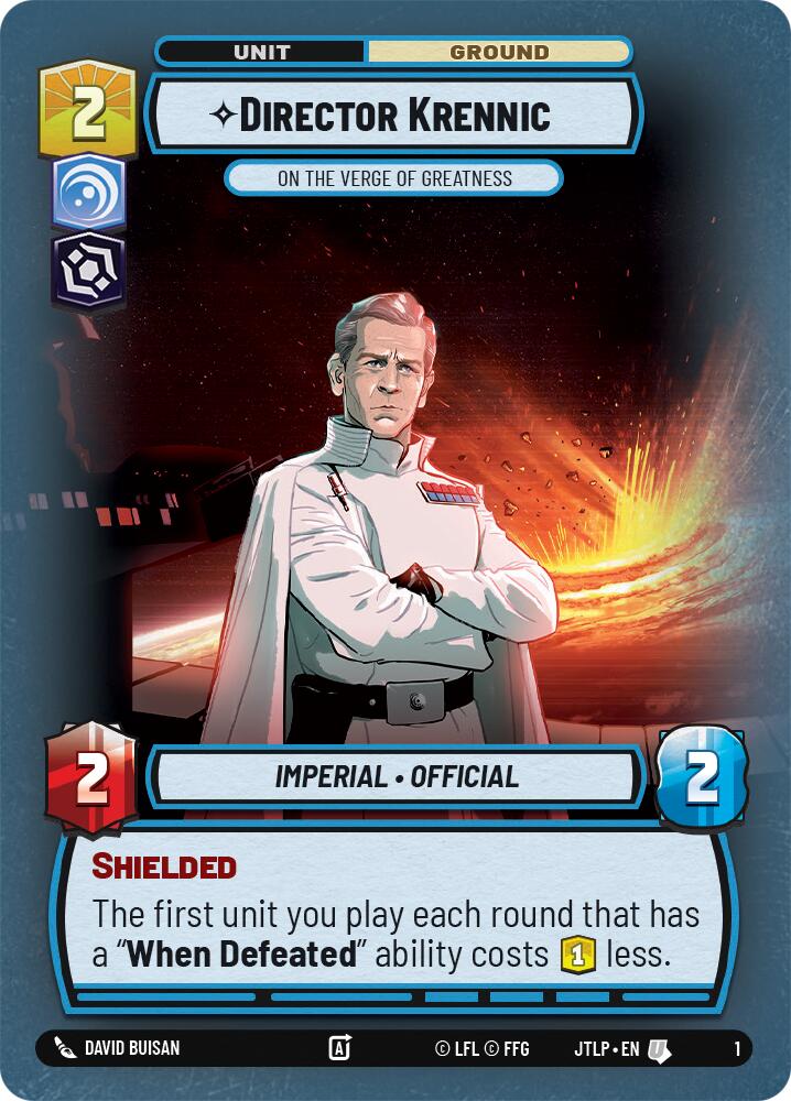 Director Krennic - On the Verge of Greatness (1) [Jump to Lightspeed: Weekly Play] | Jomio and Rueliete's Cards and Comics