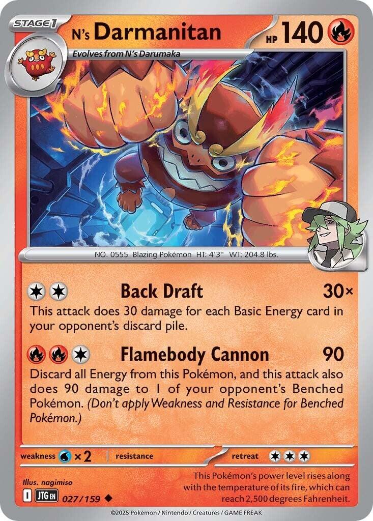 N's Darmanitan (027/159) [Scarlet & Violet: Journey Together] | Jomio and Rueliete's Cards and Comics