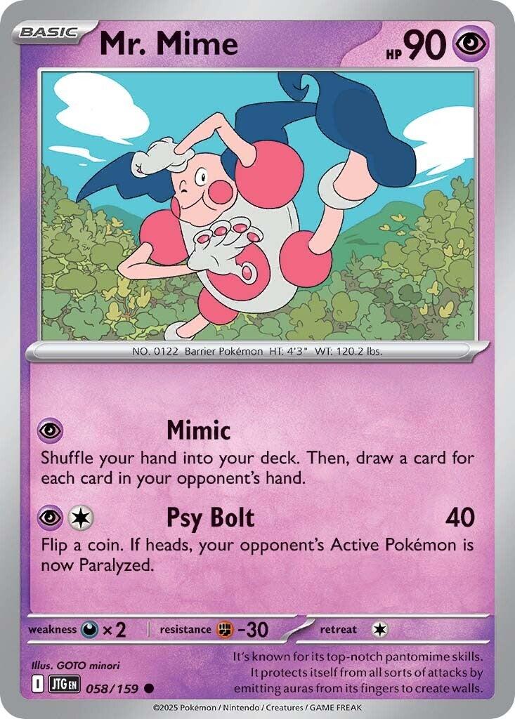 Mr. Mime (058/159) [Scarlet & Violet: Journey Together] | Jomio and Rueliete's Cards and Comics
