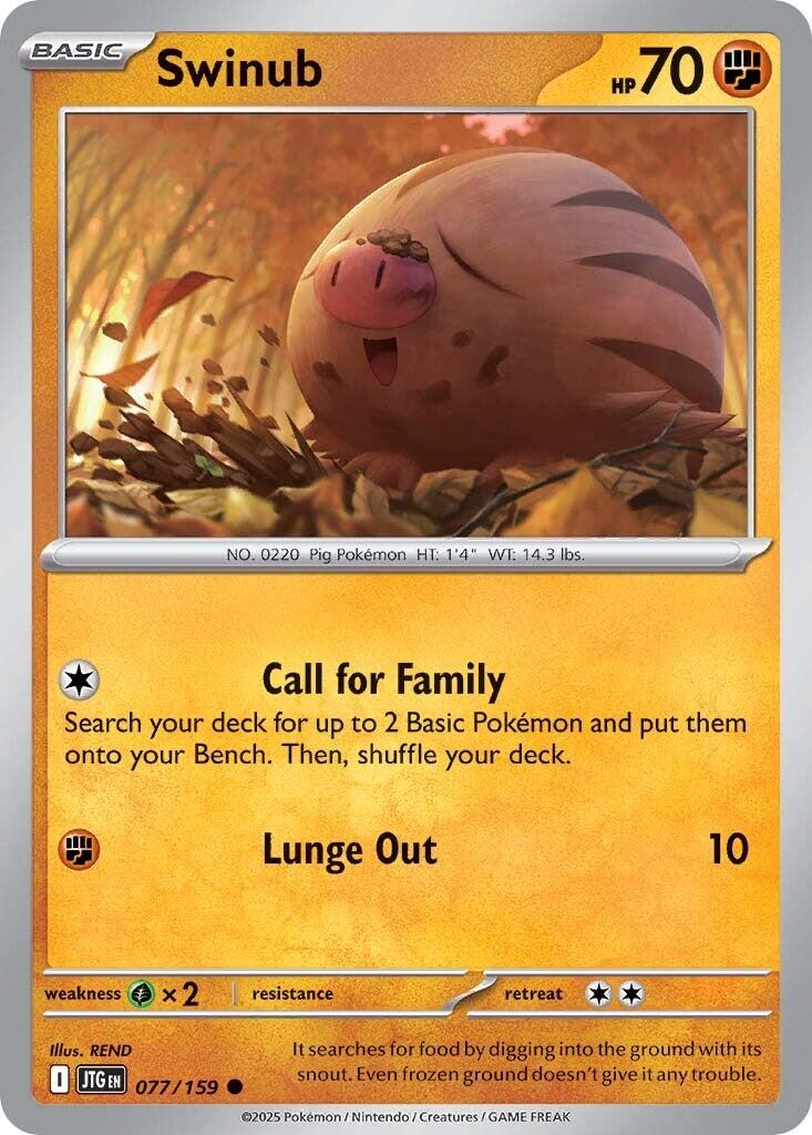Swinub (077/159) [Scarlet & Violet: Journey Together] | Jomio and Rueliete's Cards and Comics