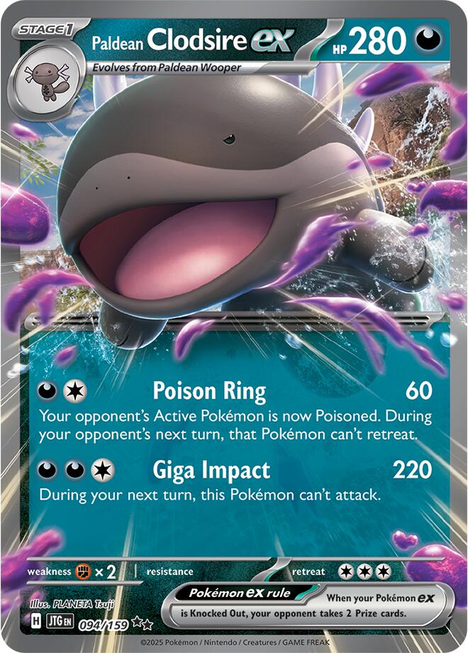 Paldean Clodsire ex (094/159) [Scarlet & Violet: Journey Together] | Jomio and Rueliete's Cards and Comics