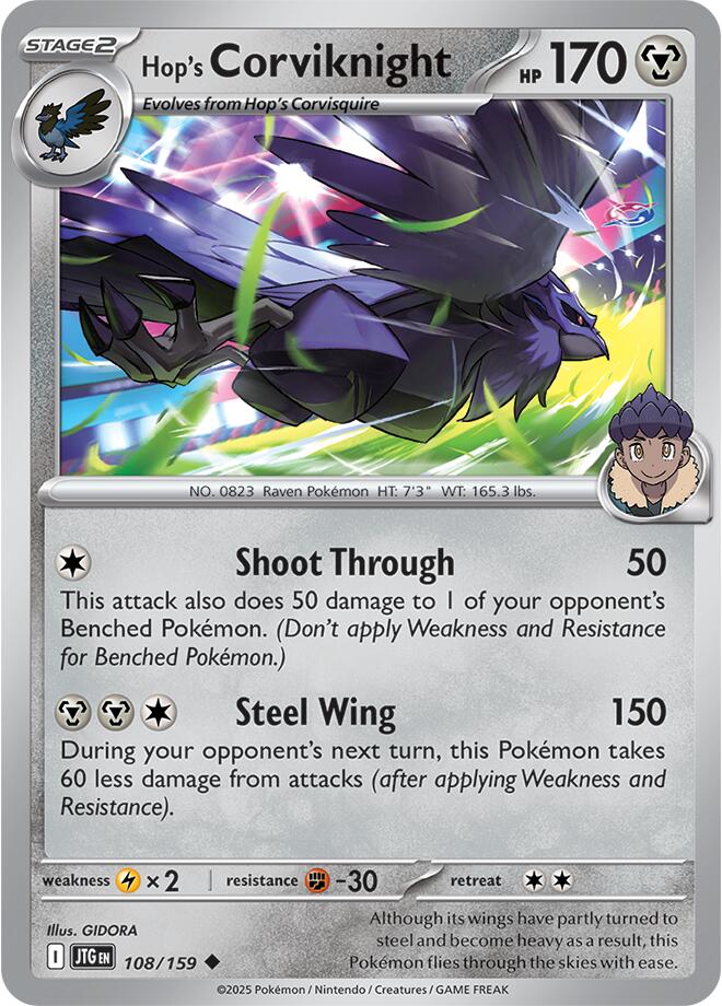 Hop's Corviknight (108/159) [Scarlet & Violet: Journey Together] | Jomio and Rueliete's Cards and Comics
