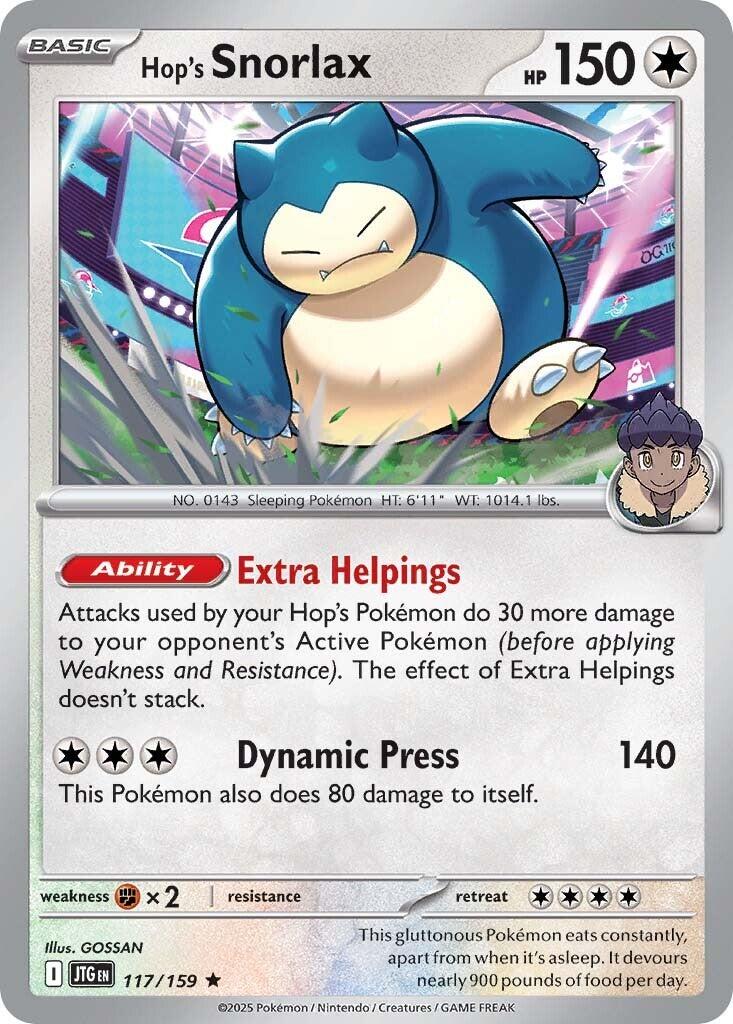 Hop's Snorlax (117/159) [Scarlet & Violet: Journey Together] | Jomio and Rueliete's Cards and Comics