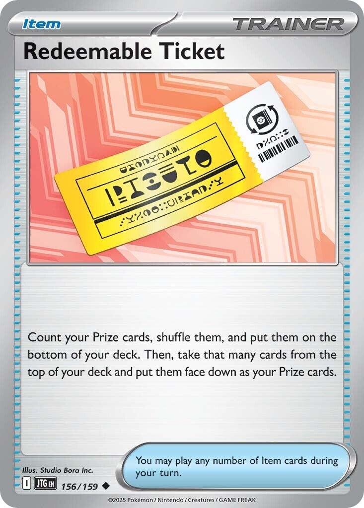 Redeemable Ticket (156/159) [Scarlet & Violet: Journey Together] | Jomio and Rueliete's Cards and Comics