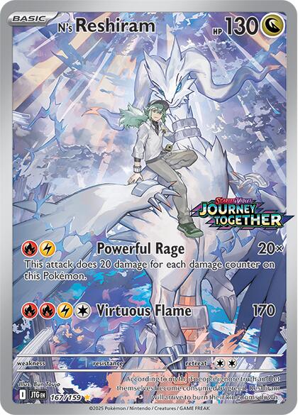 N's Reshiram (167/159) (Journey Together Stamp) [Scarlet & Violet: Journey Together] | Jomio and Rueliete's Cards and Comics