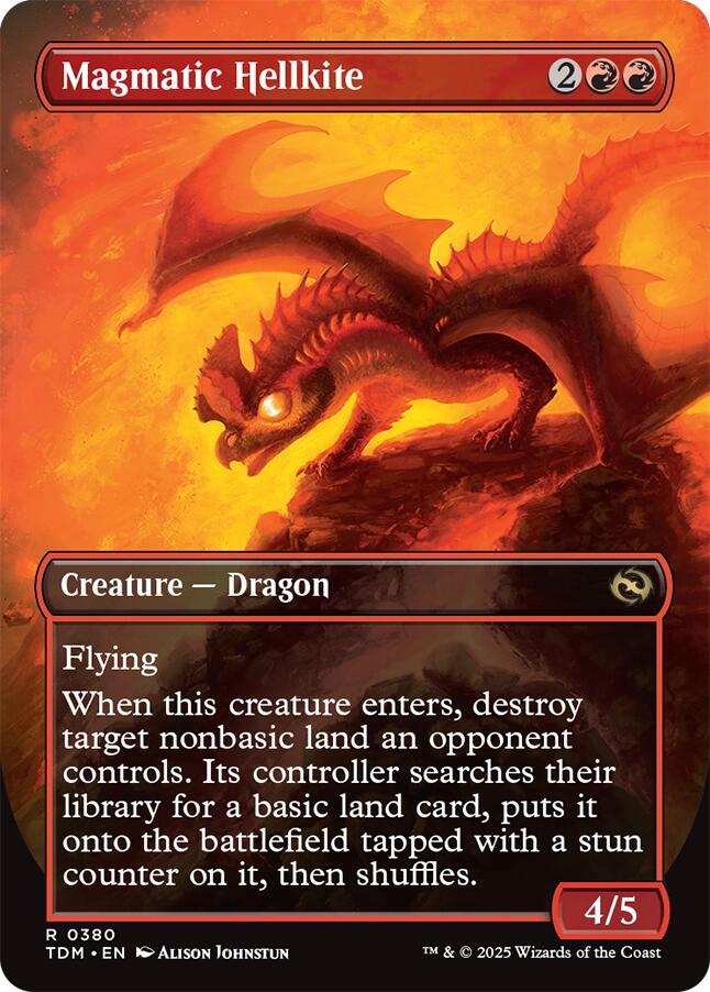 Magmatic Hellkite (Borderless) [Tarkir: Dragonstorm] | Jomio and Rueliete's Cards and Comics