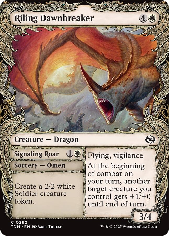 Riling Dawnbreaker (Showcase) [Tarkir: Dragonstorm] | Jomio and Rueliete's Cards and Comics
