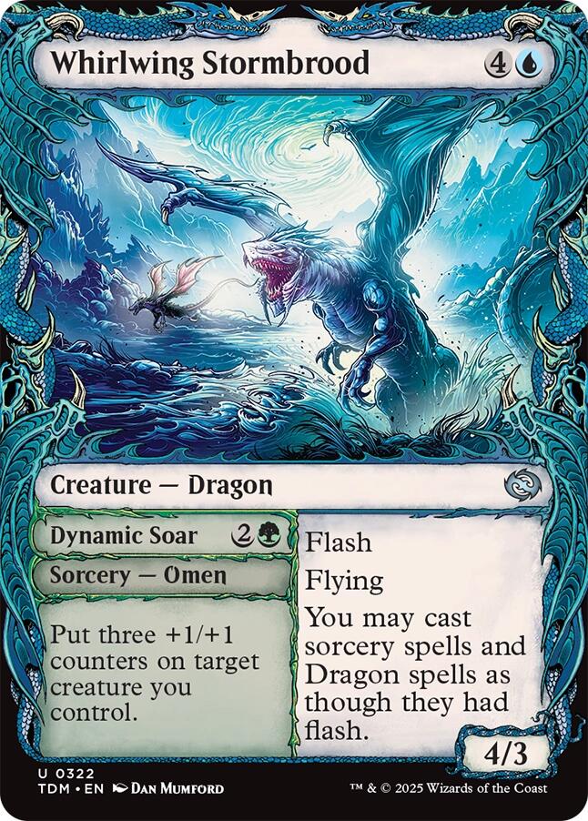 Whirlwing Stormbrood (Showcase) [Tarkir: Dragonstorm] | Jomio and Rueliete's Cards and Comics