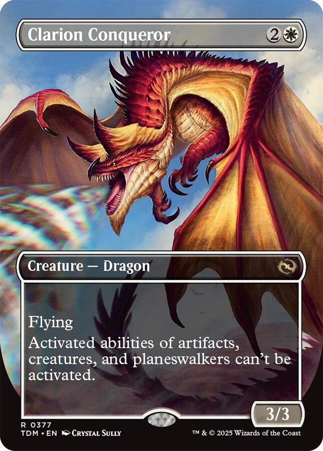 Clarion Conqueror (Borderless) [Tarkir: Dragonstorm] | Jomio and Rueliete's Cards and Comics