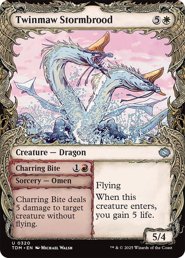 Twinmaw Stormbrood (Showcase) [Tarkir: Dragonstorm] | Jomio and Rueliete's Cards and Comics
