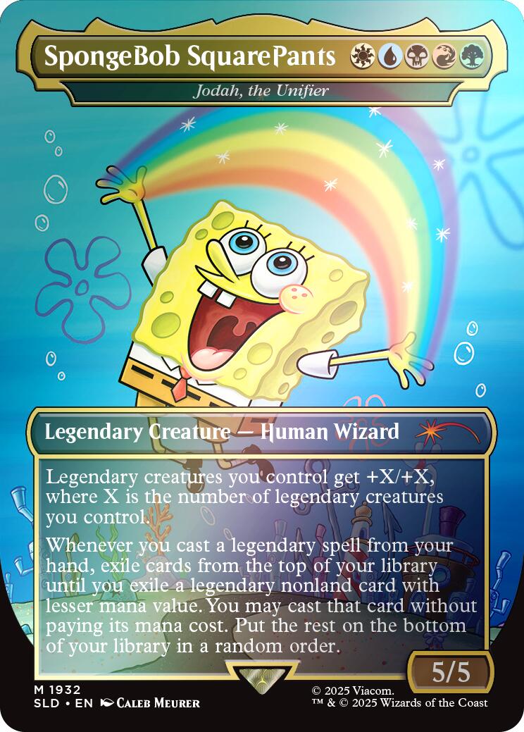 SpongeBob SquarePants - Jodah, the Unifier (Rainbow Foil) [Secret Lair Drop Series] | Jomio and Rueliete's Cards and Comics