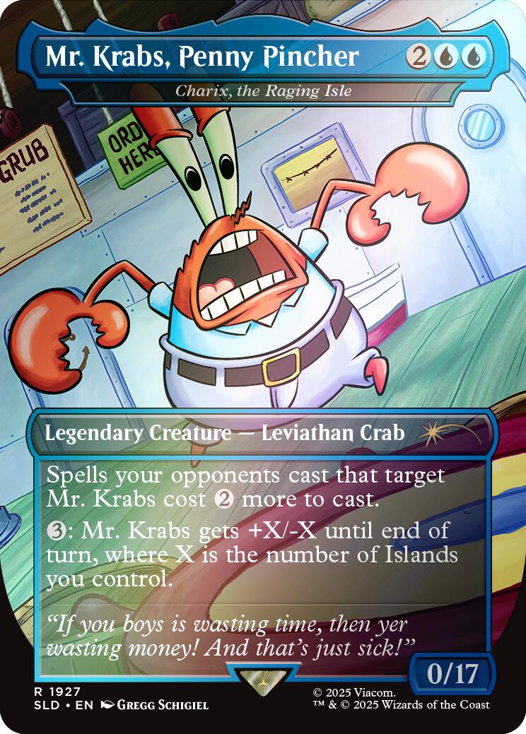 Mr. Krabs, Penny Pincher - Charix, the Raging Isle (Rainbow Foil) [Secret Lair Drop Series] | Jomio and Rueliete's Cards and Comics