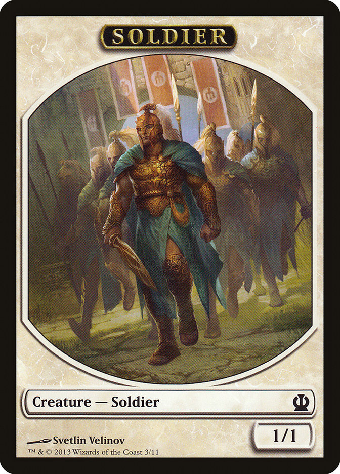 Soldier Token (3/11) [Theros Tokens] | Jomio and Rueliete's Cards and Comics