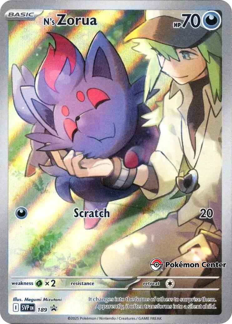 N's Zorua (SVP189) (Pokemon Center Exclusive) [Scarlet & Violet: Black Star Promos] | Jomio and Rueliete's Cards and Comics