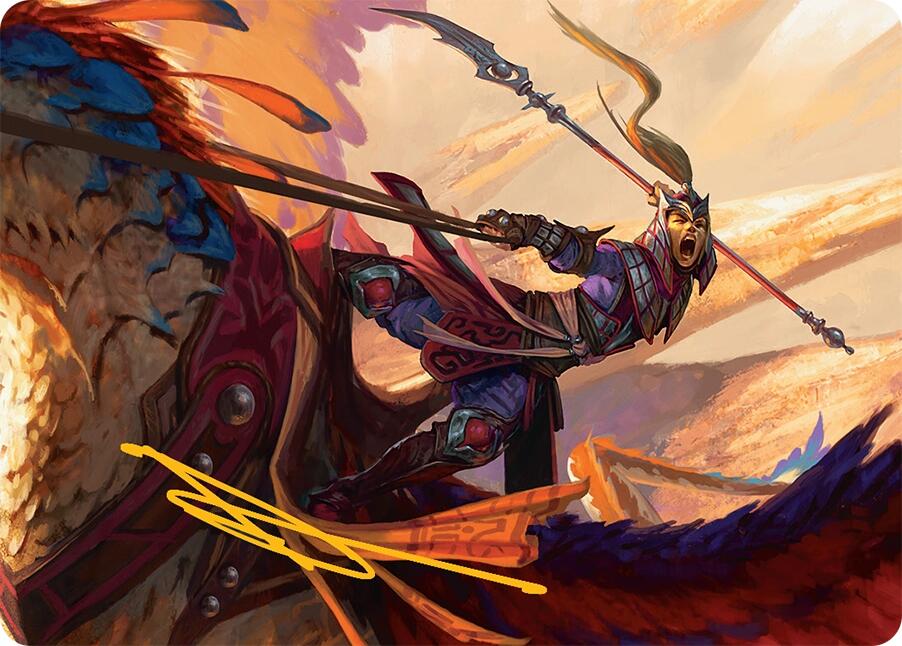 Dragonback Lancer Art Card (3/54) (Gold-Stamped Signature) [Tarkir: Dragonstorm Art Series] | Jomio and Rueliete's Cards and Comics