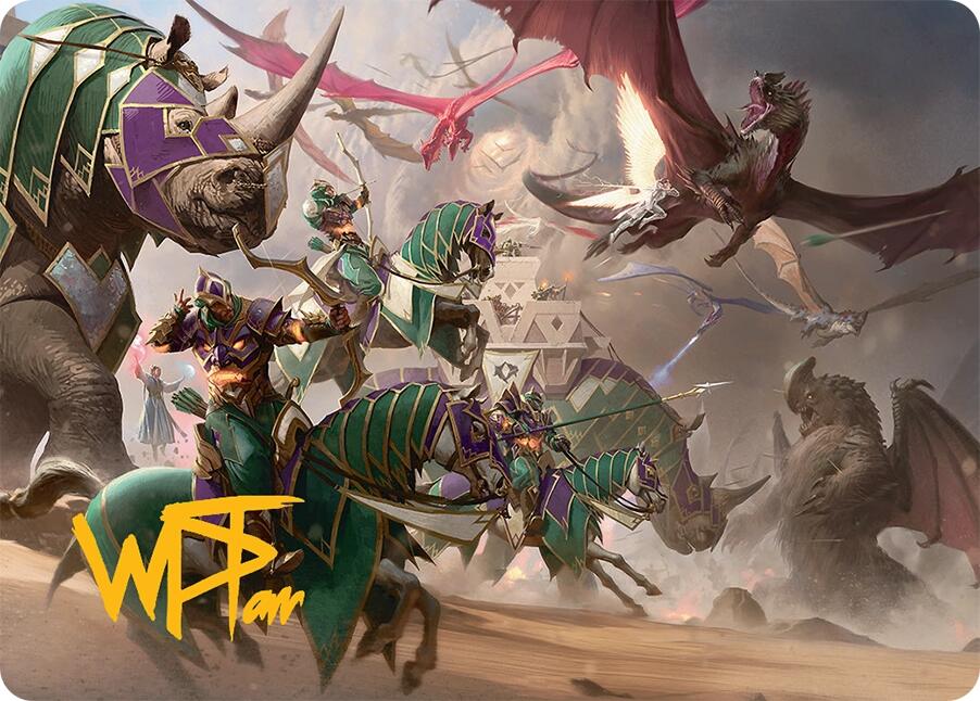 United Battlefront Art Card (5/54) (Gold-Stamped Signature) [Tarkir: Dragonstorm Art Series] | Jomio and Rueliete's Cards and Comics