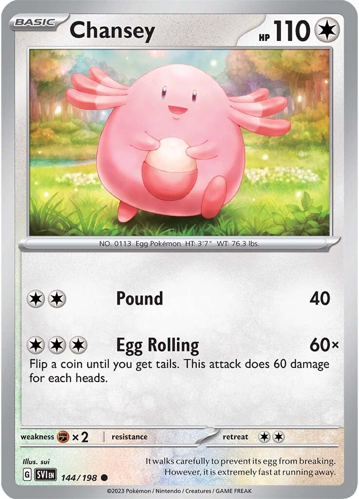 Chansey (144/198) [Scarlet & Violet: Base Set] | Jomio and Rueliete's Cards and Comics