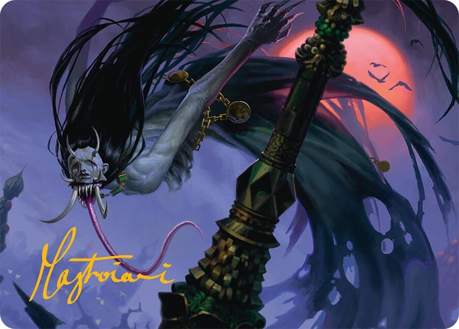 Qarsi Revenant Art Card (12/54) (Gold-Stamped Signature) [Tarkir: Dragonstorm Art Series] | Jomio and Rueliete's Cards and Comics