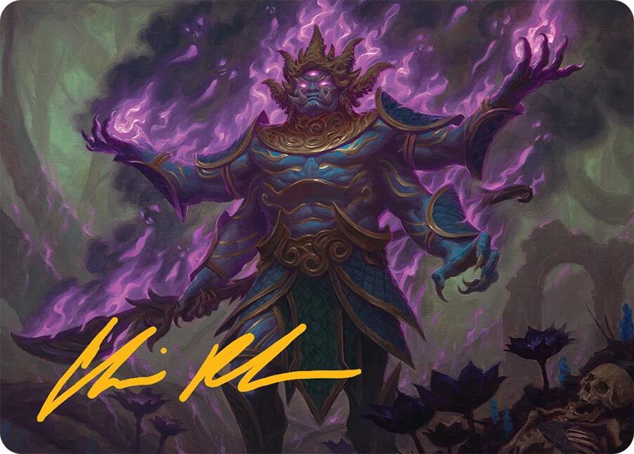 Rot-Curse Rakshasa Art Card (13/54) (Gold-Stamped Signature) [Tarkir: Dragonstorm Art Series] | Jomio and Rueliete's Cards and Comics