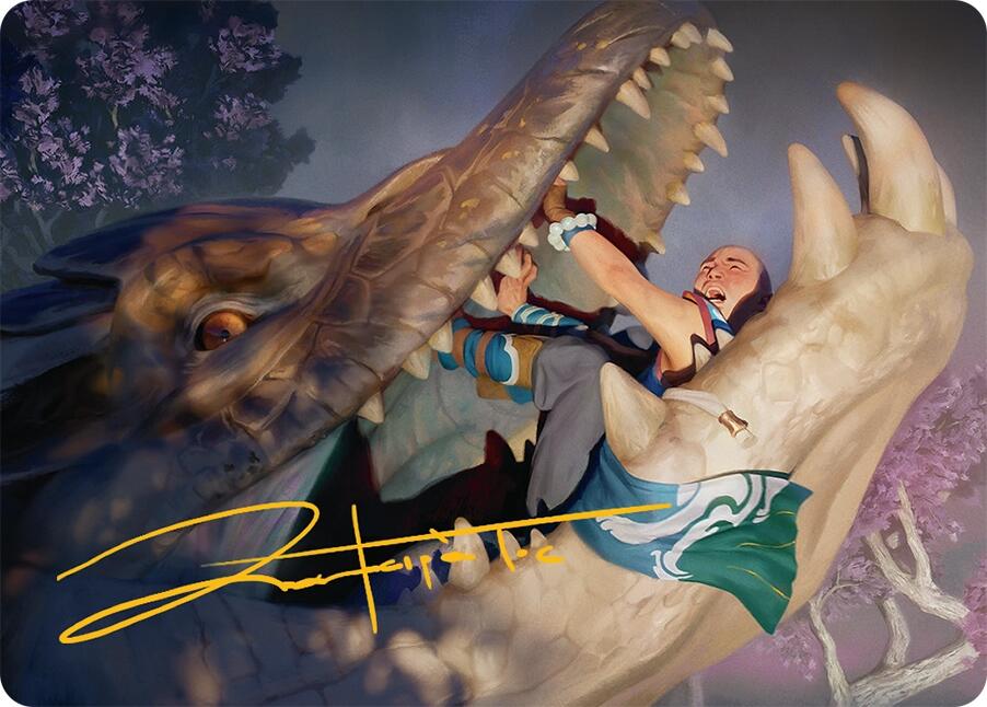 Jaws of Defeat Art Card (53/54) (Gold-Stamped Signature) [Tarkir: Dragonstorm Art Series] | Jomio and Rueliete's Cards and Comics