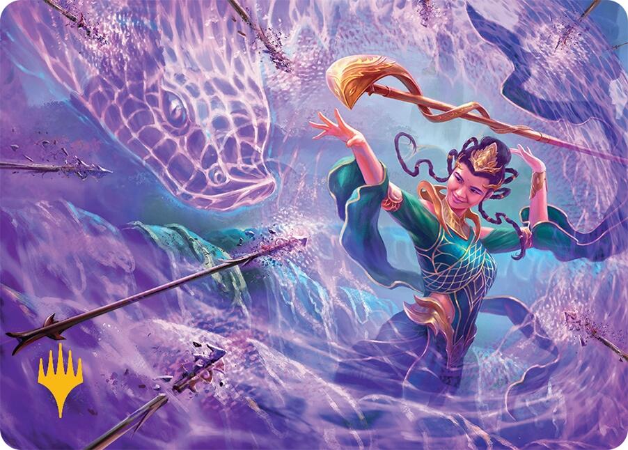 Snakeskin Veil Art Card (19/54) (Gold-Stamped Signature) [Tarkir: Dragonstorm Art Series] | Jomio and Rueliete's Cards and Comics
