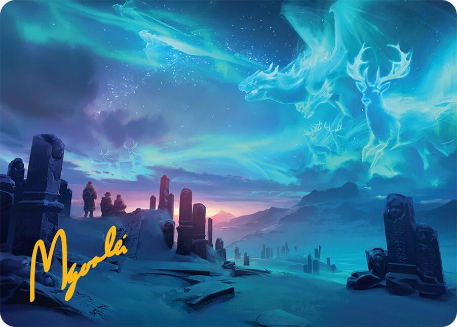 Auroral Procession Art Card (20/54) (Gold-Stamped Signature) [Tarkir: Dragonstorm Art Series] | Jomio and Rueliete's Cards and Comics