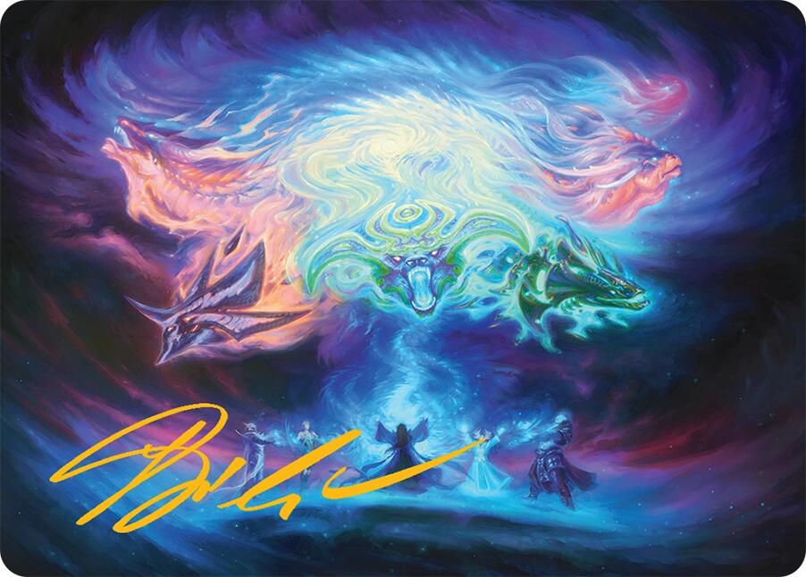 Call the Spirit Dragons Art Card (21/54) (Gold-Stamped Signature) [Tarkir: Dragonstorm Art Series] | Jomio and Rueliete's Cards and Comics