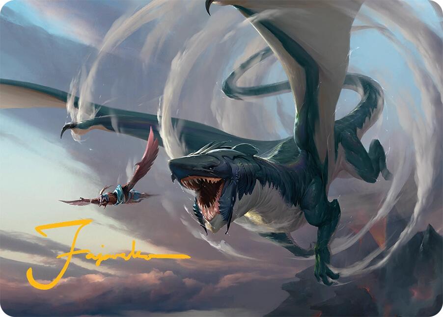 Whirlwing Stormbrood Art Card (27/54) (Gold-Stamped Signature) [Tarkir: Dragonstorm Art Series] | Jomio and Rueliete's Cards and Comics